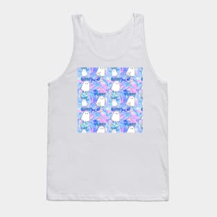 Ghost and Bones Pastel Grunge - Large Pattern Tank Top